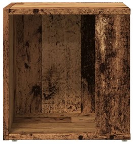 antik fa színű szerelt fa kisasztal 33 x 33 x 34 cm