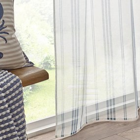 Fehér voile fényáteresztő függöny 140x137 cm Harbour Stripe – Catherine Lansfield
