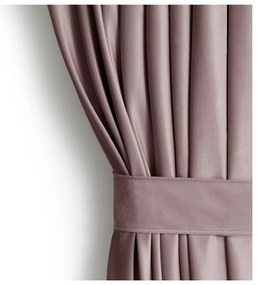 Világosbarna bársony dimout (részleges sötétítő) függöny 140x245 cm Pleat – Restilo