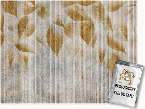 Fotótapéta Levelek A Betonon Bézs Boho Hálószoba Nappali Tapéta 250x175