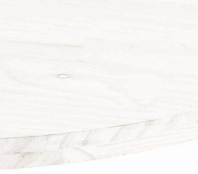 fehér tömör fenyőfa ovális asztallap 110x55x2,5 cm