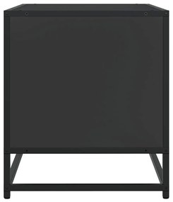 fekete szerelt fa és fém TV-szekrény 61x40x46 cm