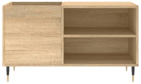 sonoma tölgy színű szerelt fa hanglemezszekrény 85x38x48 cm