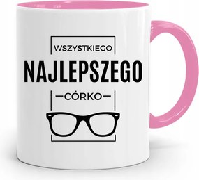 Rózsaszín Bögre Ajándék A Legjobb Lány Lányának fényképes nyomattal