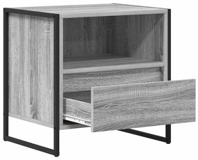 vidaXL Éjjeli asztal fiókkal Szürke Sonoma 50 x 39,5 x 50 cm Faanyag
