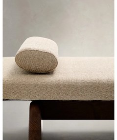 Bézs-sötét natúr színű zsenília heverő (variálható sarok) Topaz – Kave Home