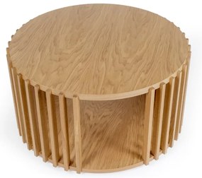 Drum tölgyfa dohányzóasztal, ø 83 cm - Woodman
