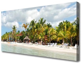 Vászonkép falra Beach Palm Trees Landscape 120x60 cm
