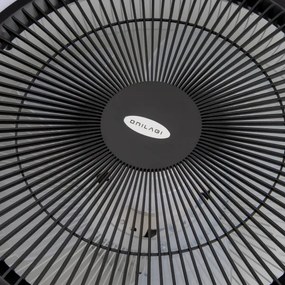 Brilagi - LED Dimmelhető lámpa ventilátorral AURA LED/38W/230V fekete + távirányító