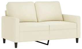 vidaXL kétszemélyes krémszínű bársony kanapé 120 cm