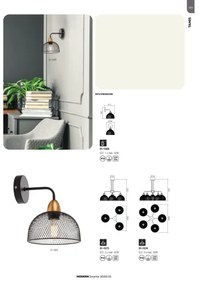 Redo 01-1573 - Kábelen függő csillár TAMIS 3xE27/42W/230V átm. 59 cm fekete