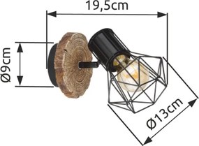 Globo 54017W-1 - PRISKA fali spotlámpa 1xE27/60W/230V