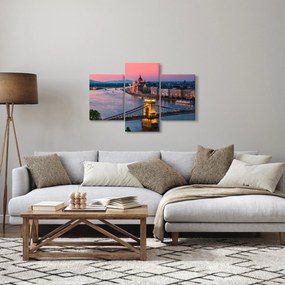 Kép - panoráma a városra, Budapest, Magyarország (90x60 cm)