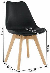 Étkezőszék skandináv dizájn szürke BC OC104-Grey