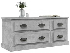 betonszürke szerelt fa TV-szekrény 100 x 35,5 x 45 cm