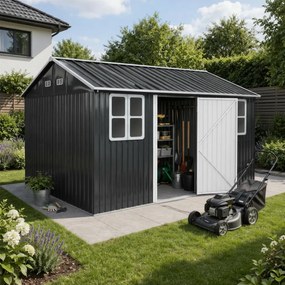 Fém kerti szerszámtároló ház, antracit, 3,6x3,1x2,5 m, GABKO