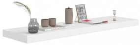 4 db fehér MDF lebegő fali polc 90 x 23,5 x 3,8 cm