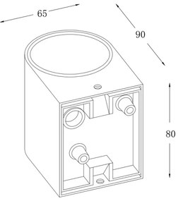 RED - Design Rendl -R12027- LED Kültéri fali lámpa ZACK LED/3W/230V IP54