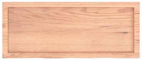 világosbarna kezelt tömör tölgyfa asztallap 100x40x(2-4) cm