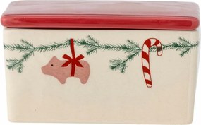 Bloomingville Christmas Yule Kerámia karácsonyi vajtartó