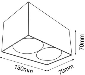 Brosline 1076 - CAGE spotlámpa 2xGU10/10W/230V fekete