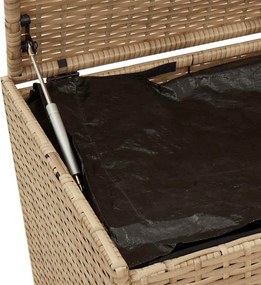 vidaXL vegyes bézs polyrattan kerti tárolóláda 469 L