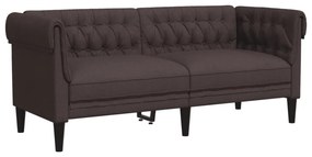 sötétbarna 2 személyes szövet Chesterfield kanapé