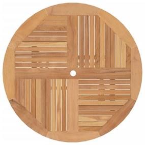 tömör tíkfa összecsukható kerti asztal Ø 110 x 75 cm