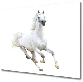 Üveg vágódeszka Fehér Arab ló 60x52 cm