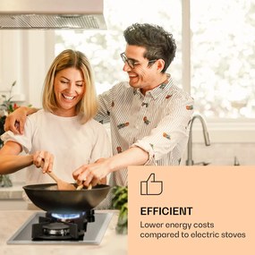 Klarstein Goldflame 2, gázfőzőlap, 2 Messing égő, üvegkerámia