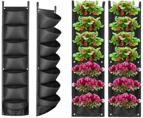 Filc függőleges növénytartó - 7 zseb palánták számára