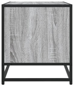 szürke sonoma színű szerelt fa és fém TV-szekrény 120,5x40x46cm