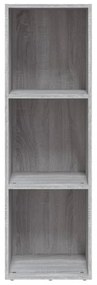 szürke sonoma színű szerelt fa könyv-/TV-szekrény 36x30x114 cm