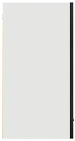 vidaXL Fekete Tölgy Függő Üveg Szekrény 80x31x60 cm Műanyag Fából
