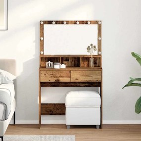 Öltözködőasztal fiókkal Régi fa 80 x 41 x 134,5 cm Faanyag