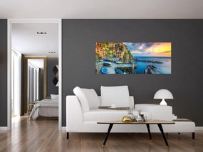 Kép - Mediterrán falu (120x50 cm)