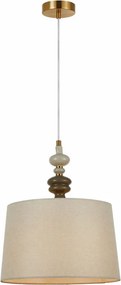 ITALUX PND-84678B-AB MOREN Ernyős Függesztett Lámpa Antik Bronz, Lazac Színű E27 IP20