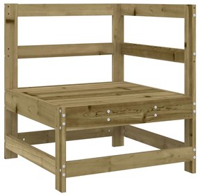 impregnált fenyőfa sarokkanapé párnákkal