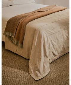 Világosbarna pamut steppelt ágytakaró 240x260 cm Isor – Kave Home