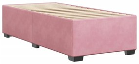 rózsaszín bársony ágykeret 90x190 cm