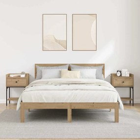 Éjjeli asztal 2 pcs kézműves tölgy 40 x 29 x 60 cm Faanyag