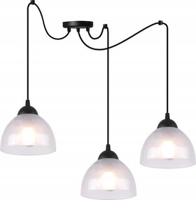 Mennyezeti Lámpa Lógó Csillár Pók Fekete Loft Fehér Üveg Szoba