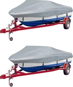 vidaXL 2 db szürke hajótakaró ponyva 610-671 x 254 cm
