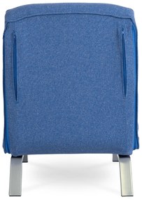 Ágyazható Fotel BART Kék Szövet Kárpittal.