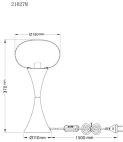 Globo 21027M - Asztali lámpa LULA 1xE14/25W/230V aranyszínű