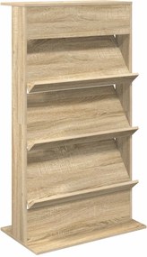 vidaXL Magazin állvány polcokkal Sonoma tölgy 70 x 41 x 126 cm Faanyag