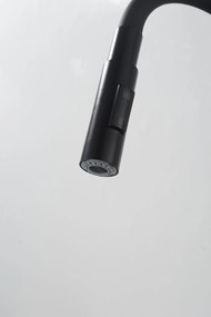 Gamma Flex 4000, álló mosogatócsaptelep flexibilis karral, 2 funkciós kifolyóval, matt fekete, GMA-BFX-4000BK