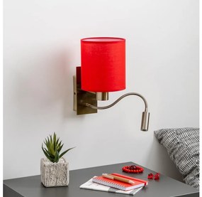 Brilagi - LED Fali lámpa NUBILA 1xE27/25W/230V + LED/3W réz/piros