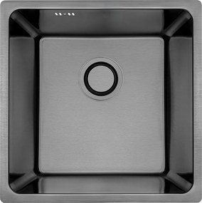 Grafit Acél Mosogató 44x44 Süllyesztett/felfüggesztett 1 Rekeszes Laveo