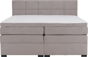 Boxspring ágy, 200x200, szürkésbarna Taupe, APRIL